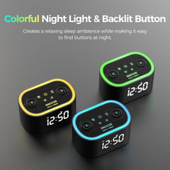 Digital White Noise Alarm Clock A1S