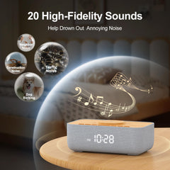 Sound Machine Alarm Clock Wireless Charge R9