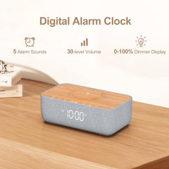 Sound Machine Alarm Clock Wireless Charge R9