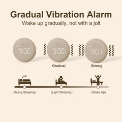 Travel Vibrating Dual Alarm Clock for Heavy Sleepers GX2