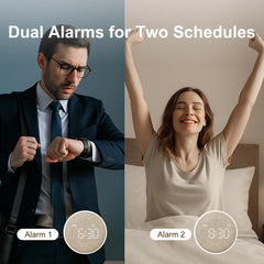 Travel Vibrating Dual Alarm Clock for Heavy Sleepers GX2