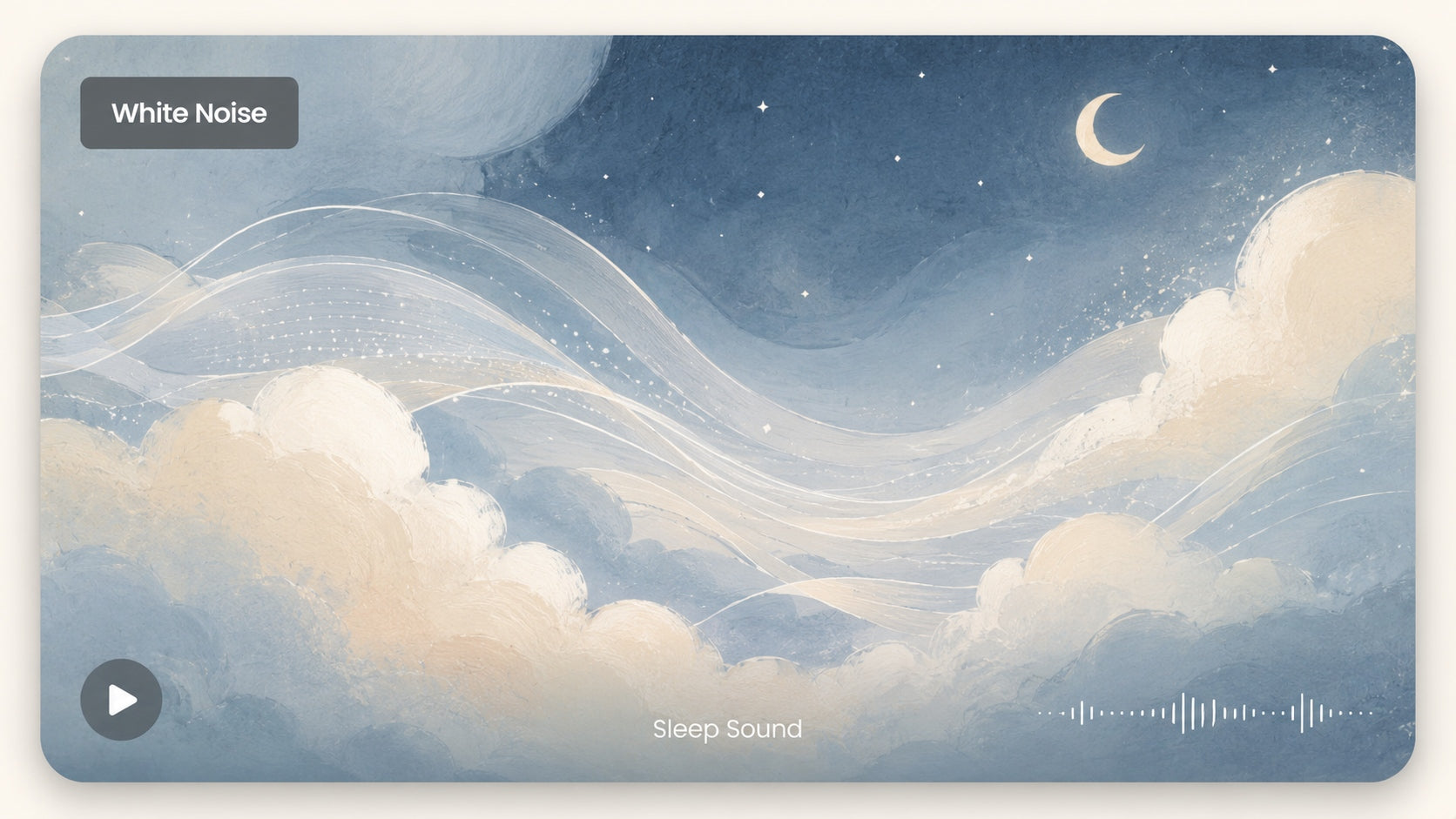 White noise sleep card