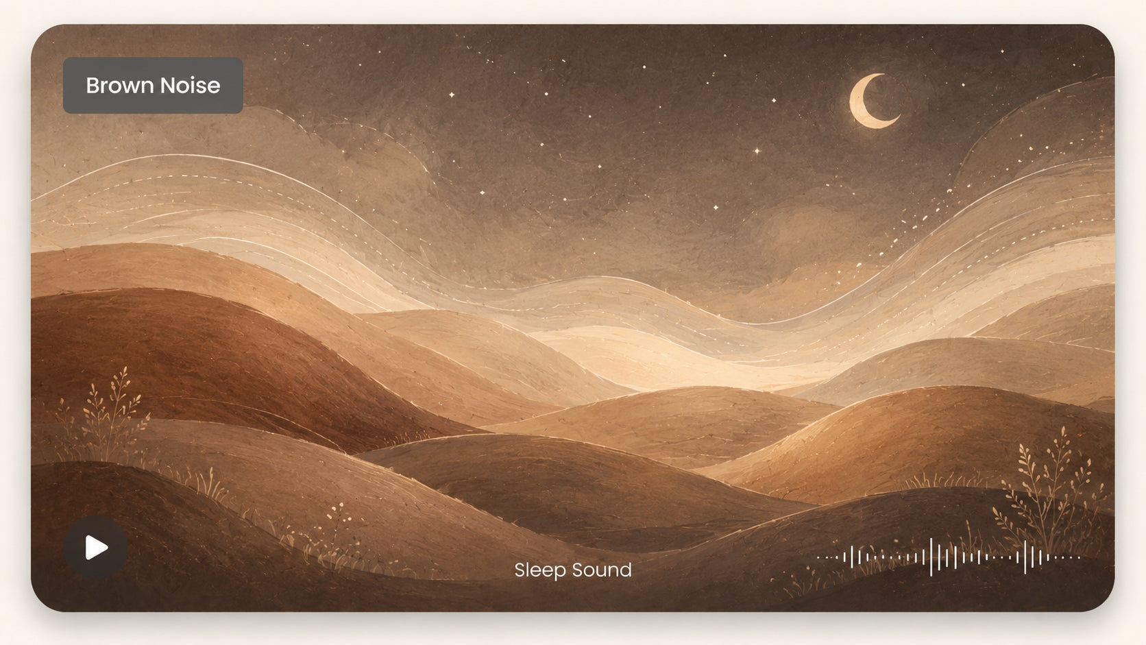 Brown noise sleep card