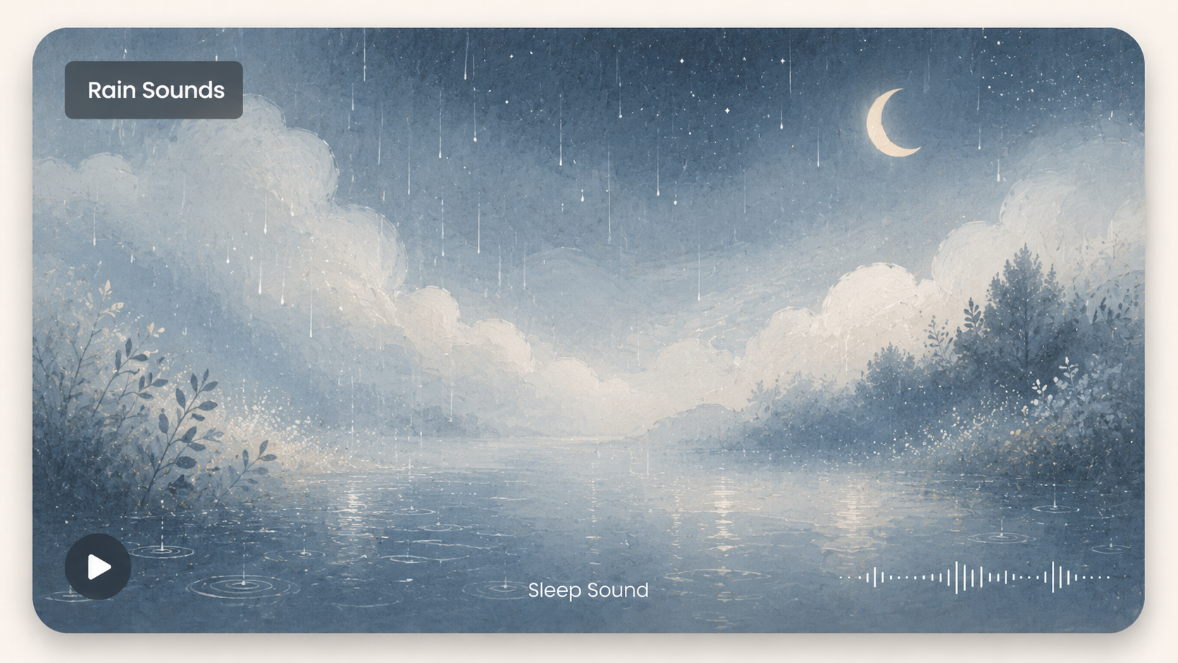 Rain sounds center card
